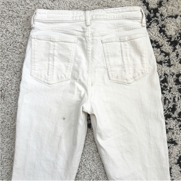 Rag & Bone Nina High-Rise Ankle Cigarette Jeans Ecru | Size 28 - Picture 5 of 10